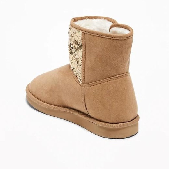 Faux-Suede Flip-Sequin Adoraboots for Girls - Picture 3 of 4